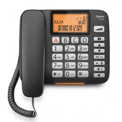 Gigaset DL 580 teléfono Teléfono analógico Negro Identificad | APLIUM