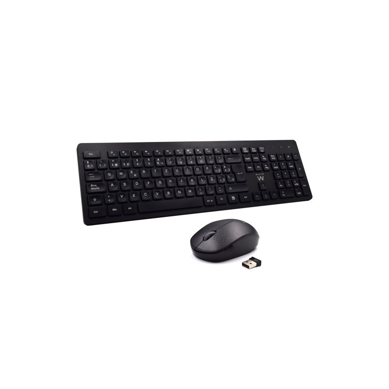 Ewent EW3256 teclado RF inalámbrico QWERTY Español Negro | APLIUM