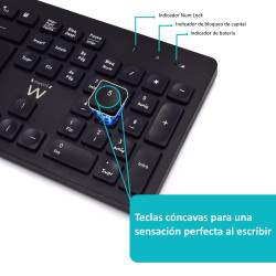 Ewent EW3256 teclado RF inalámbrico QWERTY Español Negro | APLIUM