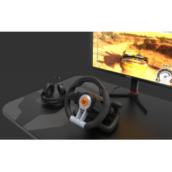 Krom Volante + Pedales K-wheel Multi-plataforma | APLIUM