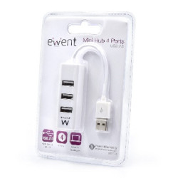 Ewent EW1122 hub de interfaz USB 2.0 Blanco | APLIUM
