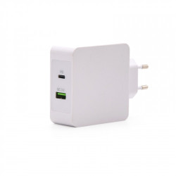 TooQ Cargador de Pared doble puerto USB-C PD + USB A QC3.0, | APLIUM