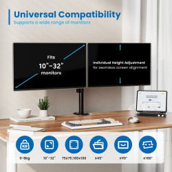 Ewent Soporte De Mesa Para 2 Monitores Hasta 27" | APLIUM