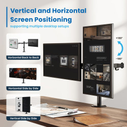 Ewent Soporte De Mesa Para 2 Monitores Hasta 27" | APLIUM