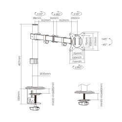 Ewent Soporte De Mesa Para Monitor Hasta 34” Carga Máxima 9K | APLIUM