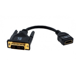 Kramer Electronics DVI-D (M) to HDMI (F) 0,3 m Negro | APLIUM