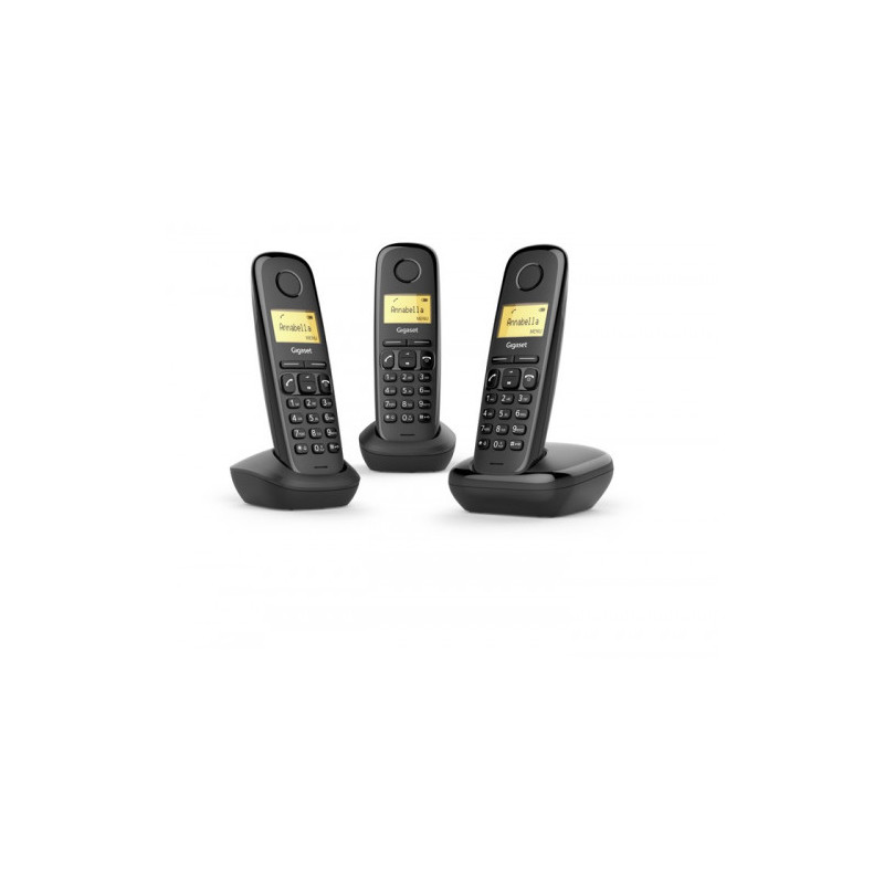Gigaset A170 Trio Teléfono DECT/analógico Negro Identificado | APLIUM