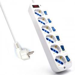 Ewent EW3932-3M limitador de tensión 6 salidas AC Blanco | APLIUM