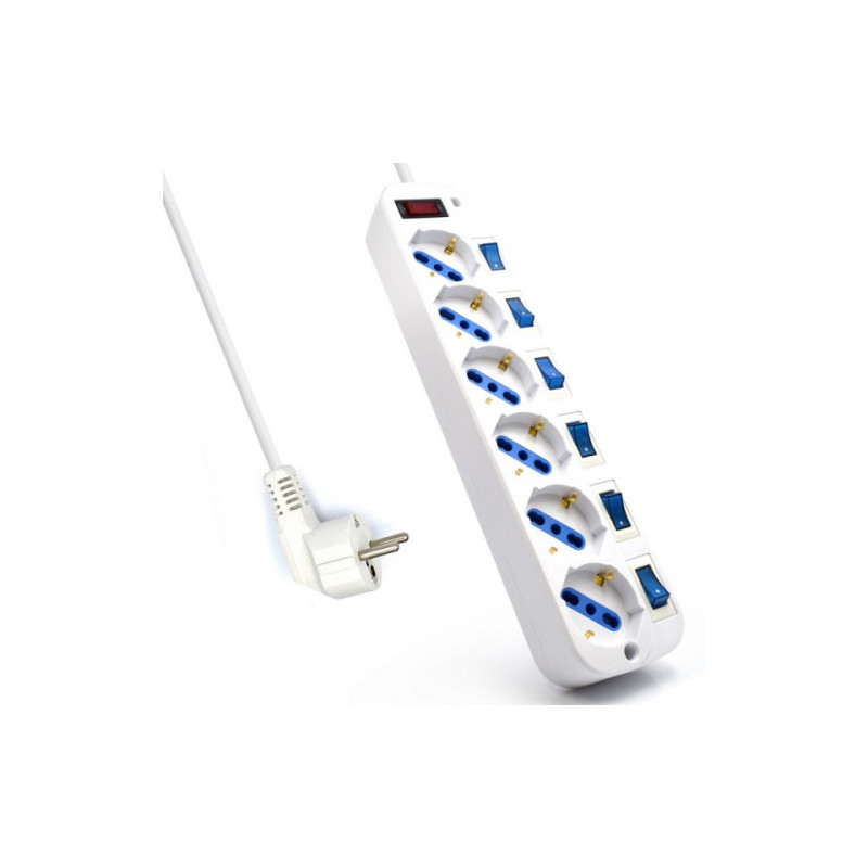 Ewent EW3932-3M limitador de tensión 6 salidas AC Blanco | APLIUM