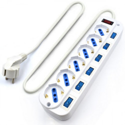 Ewent EW3932-3M limitador de tensión 6 salidas AC Blanco | APLIUM