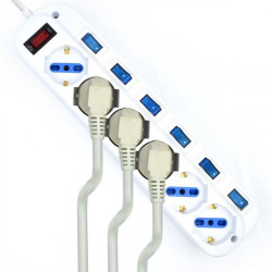 Ewent EW3932-3M limitador de tensión 6 salidas AC Blanco | APLIUM