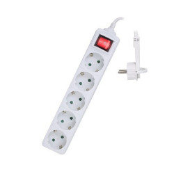 Ewent EW3955 base múltiple 1,5 m 5 salidas AC Interior Blanc | APLIUM