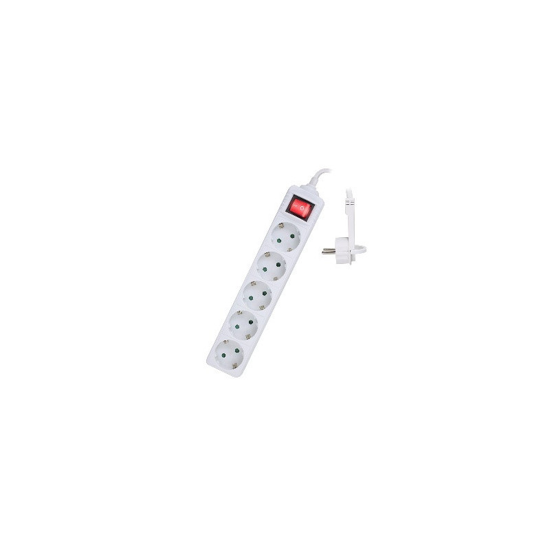 Ewent EW3955 base múltiple 1,5 m 5 salidas AC Interior Blanc | APLIUM