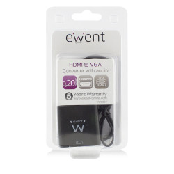 Ewent EW9864 adaptador de cable de vídeo 0,2 m HDMI VGA, 3.5 | APLIUM