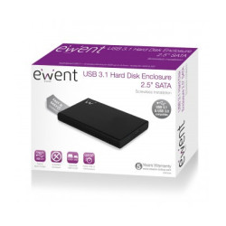 Ewent Carcasa Hd 2.5" USB 3.1. Sin Tornillos. Negro (EW7044) | APLIUM