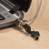 Ewent EW1242 cable antirrobo Negro, Acero inoxidable 1,5 m | APLIUM