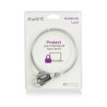 Ewent EW1242 cable antirrobo Negro, Acero inoxidable 1,5 m | APLIUM