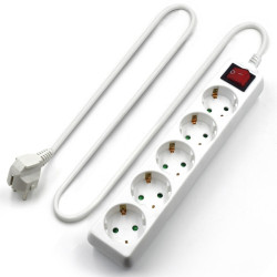 Ewent EW3916 base múltiple 1,5 m 5 salidas AC Interior Blanc | APLIUM