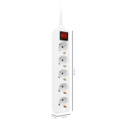 Ewent EW3916 base múltiple 1,5 m 5 salidas AC Interior Blanc | APLIUM