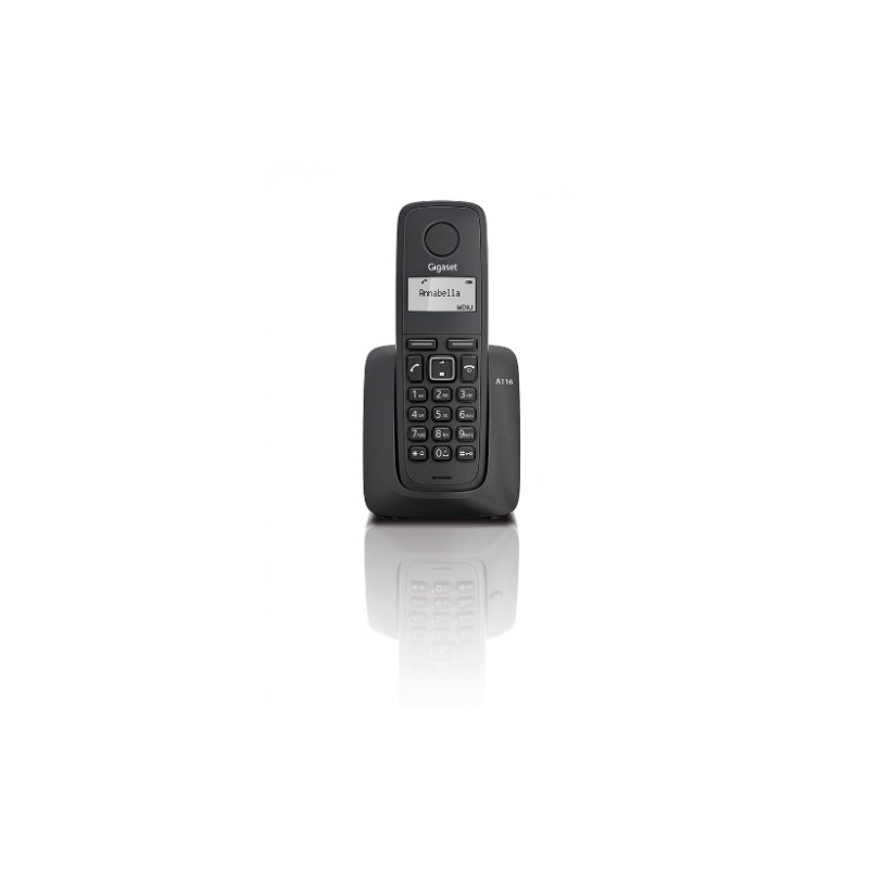 Gigaset A116 Teléfono DECT Identificador de llamadas Negro | APLIUM