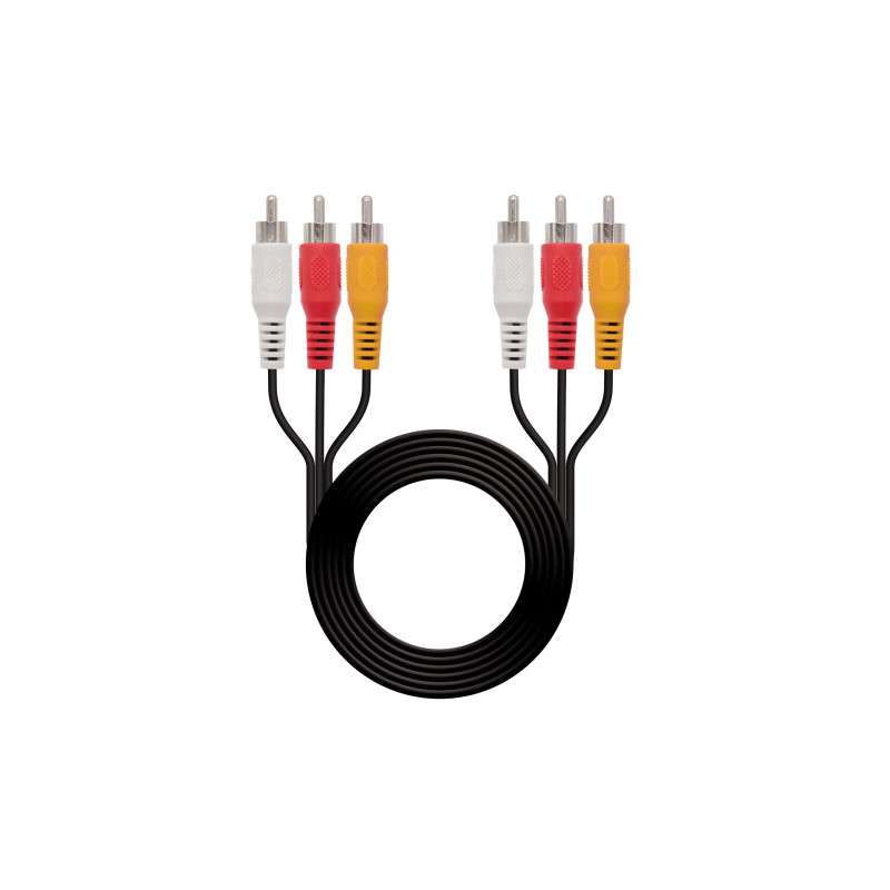 Nanocable Cable Audio Video, 3XRCA/M-3XRCA/M, 1.8 M (10.24.0 | APLIUM