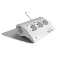 Ewent EW3935 base múltiple 1,5 m 5 salidas AC Interior Blanc | APLIUM