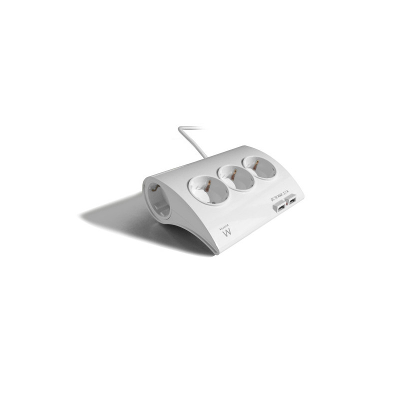 Ewent EW3935 base múltiple 1,5 m 5 salidas AC Interior Blanc | APLIUM