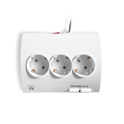 Ewent EW3935 base múltiple 1,5 m 5 salidas AC Interior Blanc | APLIUM