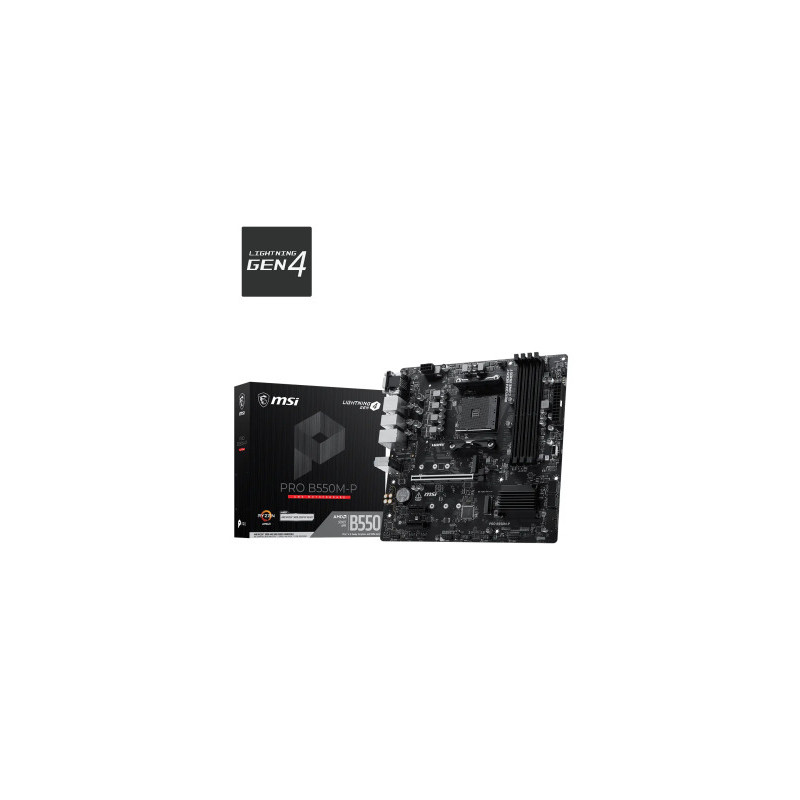 Placa Msi Pro B550M-P,AMD,AM4,B550,4DDR4,128GB,VGA+DVI+HDMI, | APLIUM
