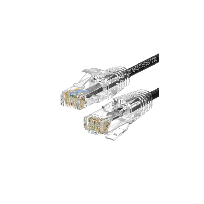 WP WPC-PAT-6AU010BL-S cable de red Negro 1 m Cat6a U/UTP (UT | APLIUM
