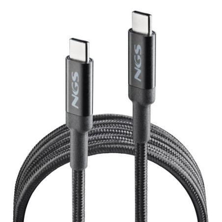 NGS KNOT 65W-3 cable USB USB 2.0 3 m USB C 0,48 Gbit/s Negro | APLIUM