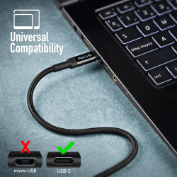 NGS KNOT 65W-3 cable USB USB 2.0 3 m USB C 0,48 Gbit/s Negro | APLIUM