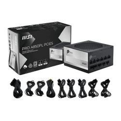 Fuente Alimentacion Msi Pro A850PL PCIE5,PSU,850W,80 Plus PL | APLIUM