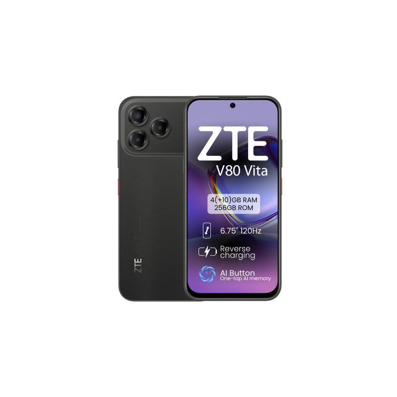 Smartphone ZTE Blade V80 Vita 4GB/ 256GB/ 6.75"/ Negro | APLIUM