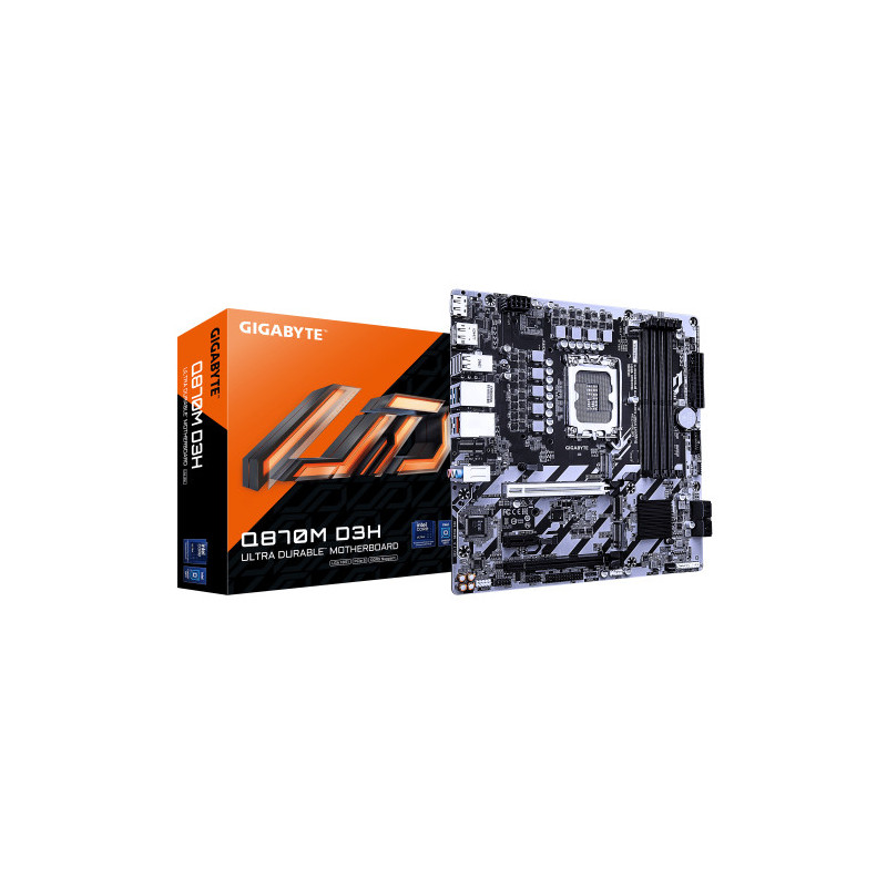 GIGABYTE Q870M D3H Placa Base – CPUs Intel Core Ultra (Serie | APLIUM