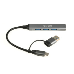 Ewent EW1154 hub de interfaz USB 3.2 Gen 1 (3.1 Gen 1) Type- | APLIUM