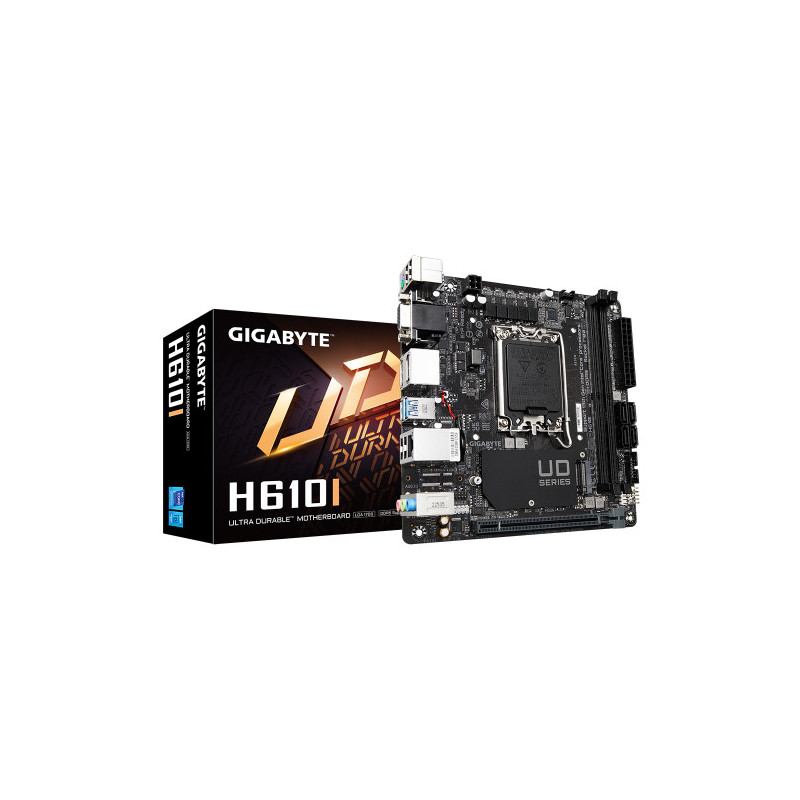 Placa Gigabyte H610I,INTEL,1700,H610,2DDR5,128GB,VGA+HDMI+2D | APLIUM