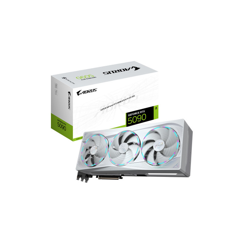 GIGABYTE AORUS GeForce RTX 5090 STEALTH ICE 32G Tarjeta Gráf | APLIUM