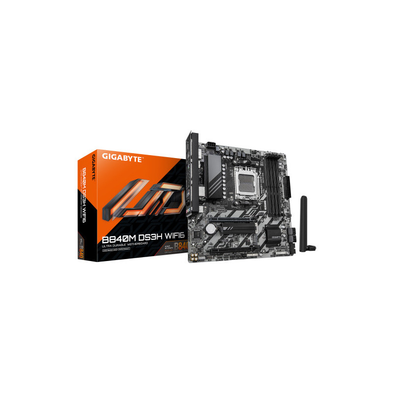 Placa Gigabyte B840M DS3H WF6,AMD,AM5,B840,4DDR5,256GB,1HDMI | APLIUM