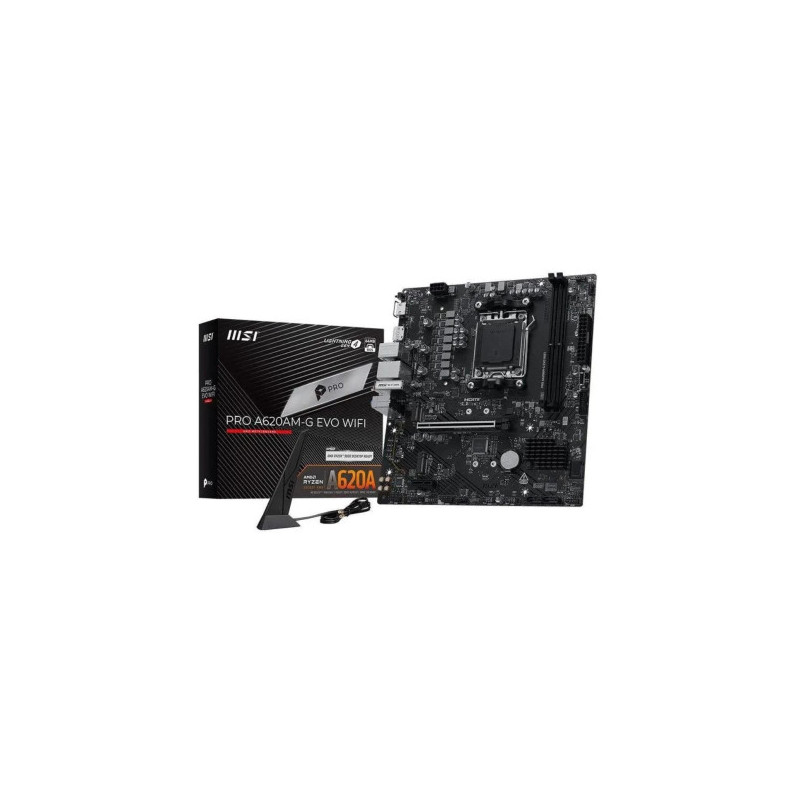 Placa Msi Pro A620AM-G Evo WIFI,AMD,AM5,A620,2DDR5,128GB,DP+ | APLIUM