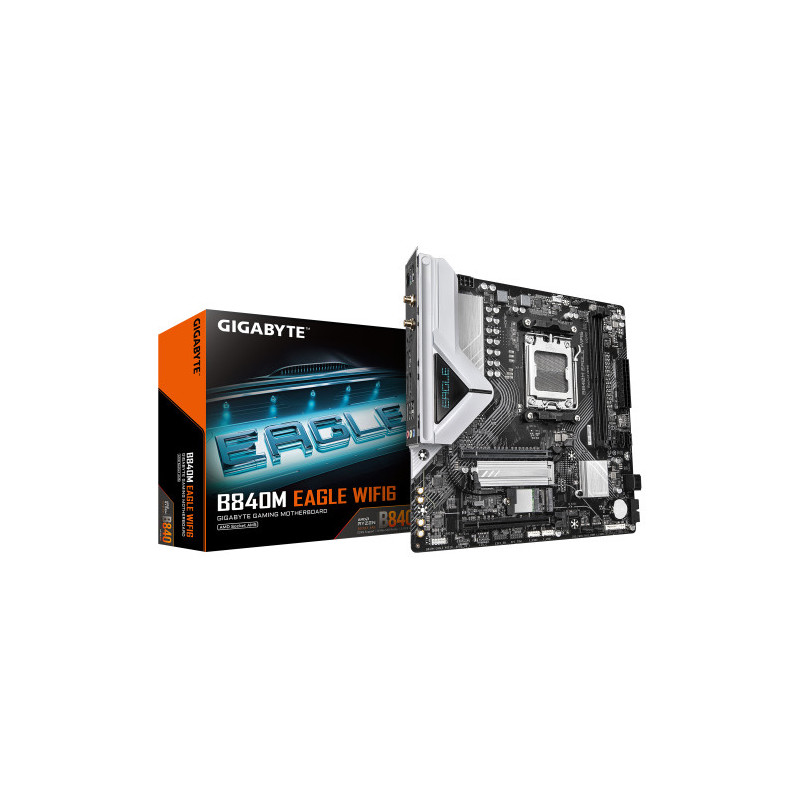 Placa Gigabyte B840M Eagle WIFI6,AMD,AM5,B840,2DDR5,128GB,1H | APLIUM