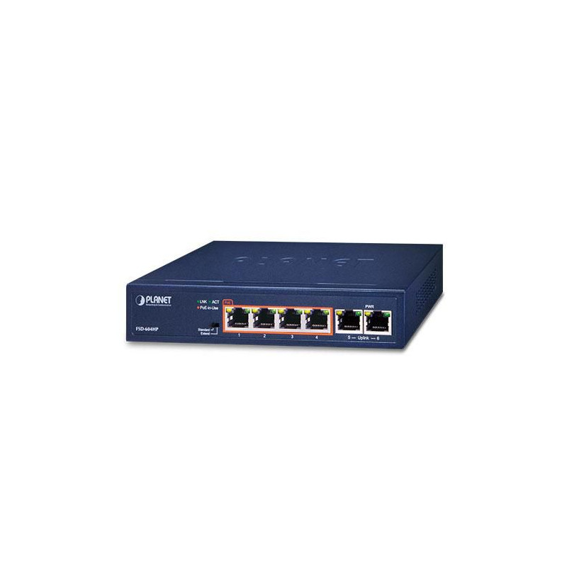 4-Port 10/100TX 802.3at POE +