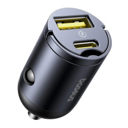 Baseus Tiny Star Mini Car Charger (U+C) 30W Cosmic Black | APLIUM
