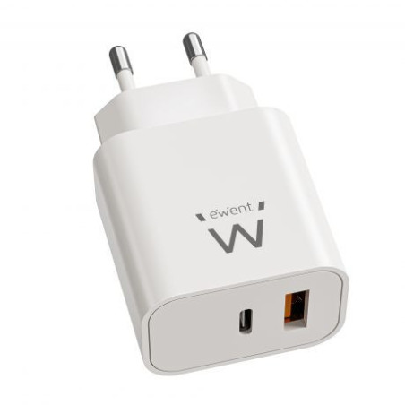 Ewent Cargador Rápido GaN de 20W USB-C PD y USB-A QC, Diseño | APLIUM