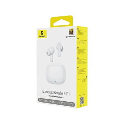 Os-baseus Bowie MP1 True Wireless Earbuds Moon White | APLIUM