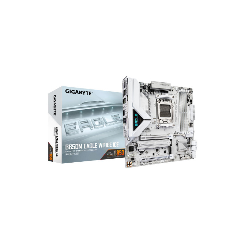 Placa Gigabyte B850M Eagle WIFI6E Ice (BLANCO),AMD,AM5,B850, | APLIUM