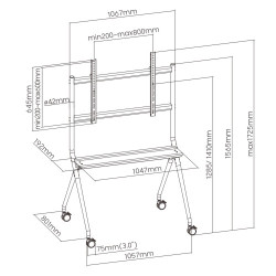 Ewent EW1542 soporte para pantalla de señalización 2,18 m (8 | APLIUM