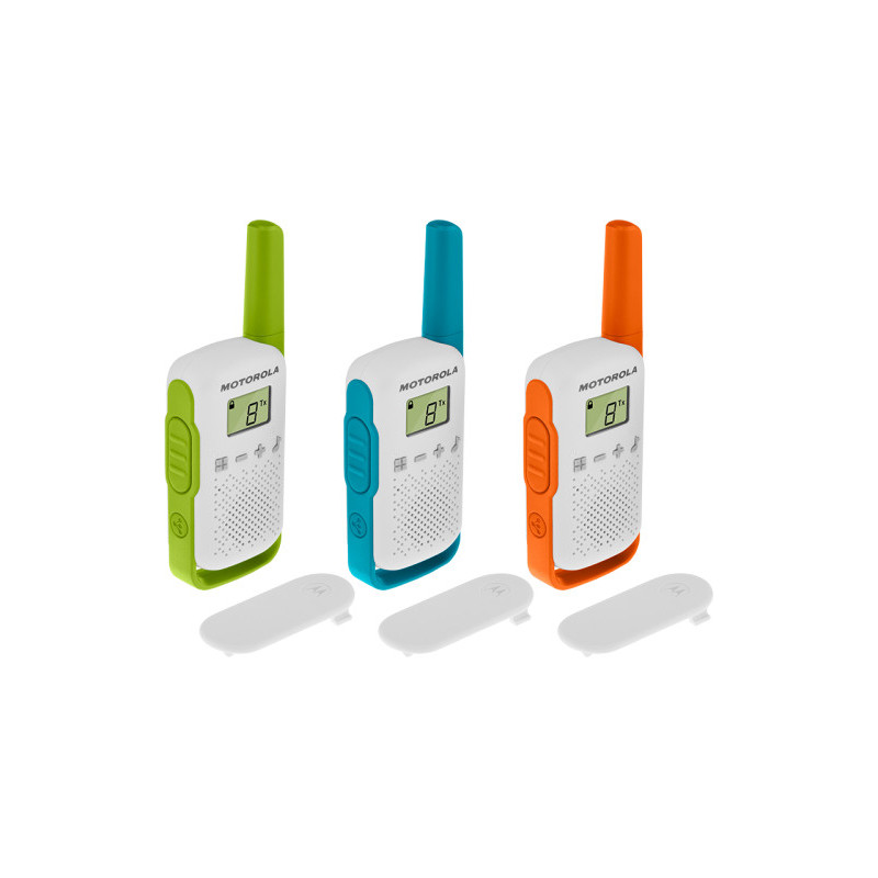 Pack 3 Walkie Talkie T42 VERDE/AZUL/NARANJA T42 Motorola 59T | APLIUM