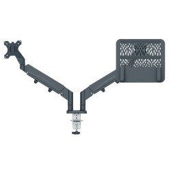 Brazo Dual Para Monitor Y Portátil Ergo Spacesaving Color Gr | APLIUM