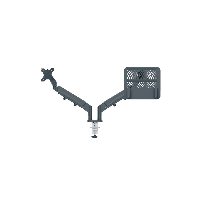 Brazo Dual Para Monitor Y Portátil Ergo Spacesaving Color Gr | APLIUM